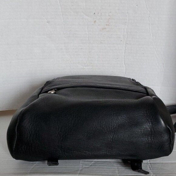LeDonne Leather U Zip Mini Backpack Black Bag Women